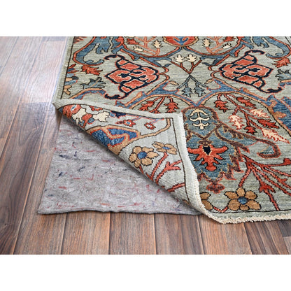 2'8"X8'3" Gray Aryana Grade High Mountain Wool Hand Knotted Runner Rug