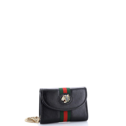 Gucci Rajah Web Chain Shoulder Bag Leather Mini