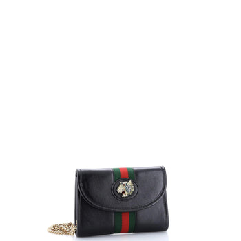 Gucci Rajah Web Chain Shoulder Bag Leather Mini