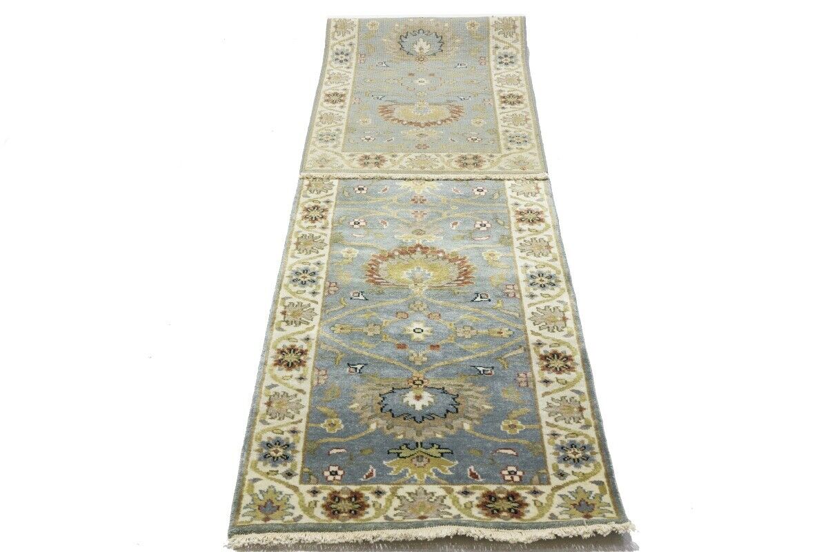 Muted Floral Peshawar Osh Chobi Runner Rug