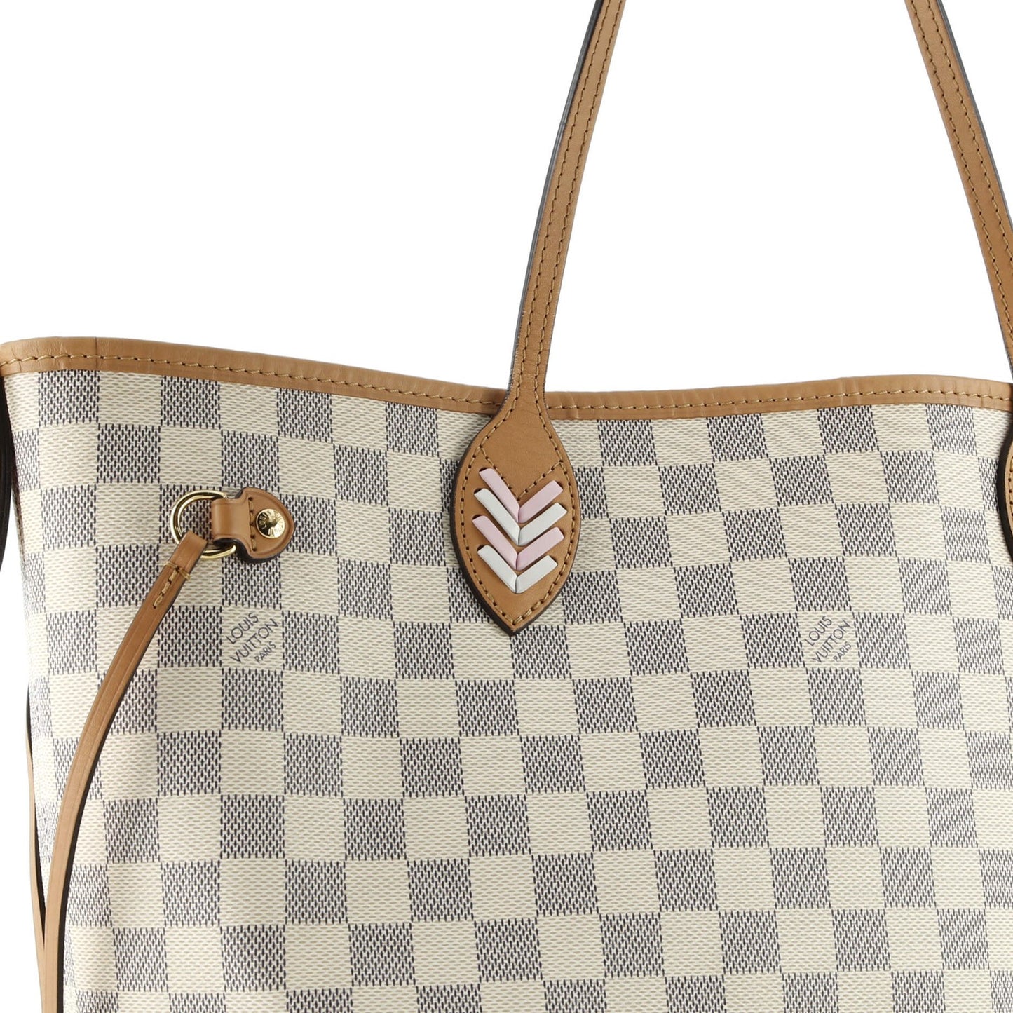 MM Louis Vuitton Neverfull NM Tote Damier with Braided Detail