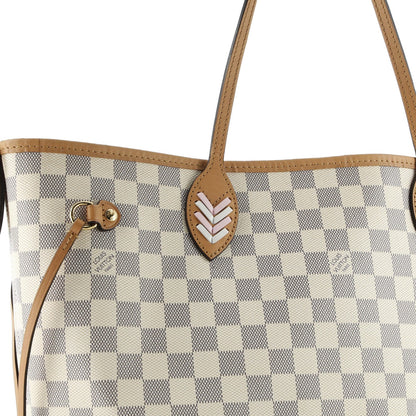MM Louis Vuitton Neverfull NM Tote Damier with Braided Detail