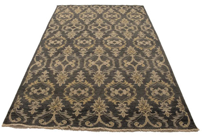 Hand-Knotted Transitional Rug Antique-Washed