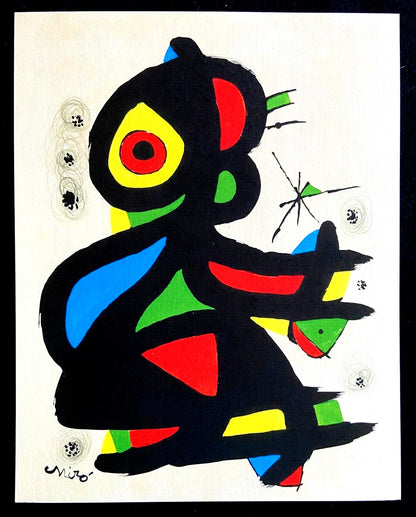 Joan Mir Lithograph 1980, Poligrafa Barcelona, Signed Op: Jacques Dupin