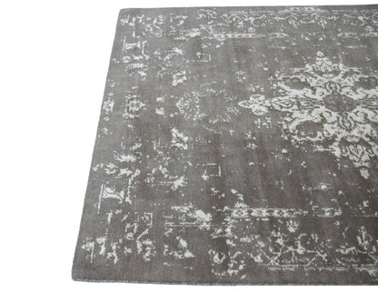 Modern Distressed Hand Knotted Carpet Home Area Rug 6x8 ft