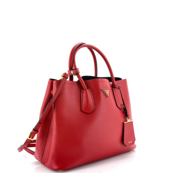 Medium Prada Cuir Double Tote Saffiano Leather