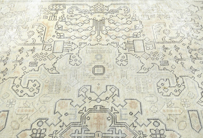 Antique Distressed Oriental Rug Classic Floral