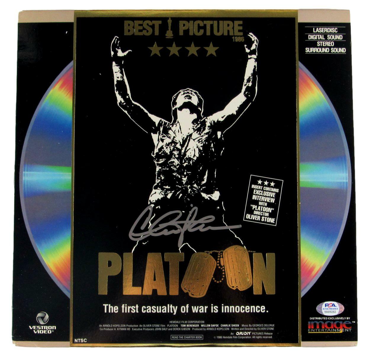 Charlie Sheen Actor Signed/Autographed "Platoon" Laserdisc Psa/Dna Itp 160402