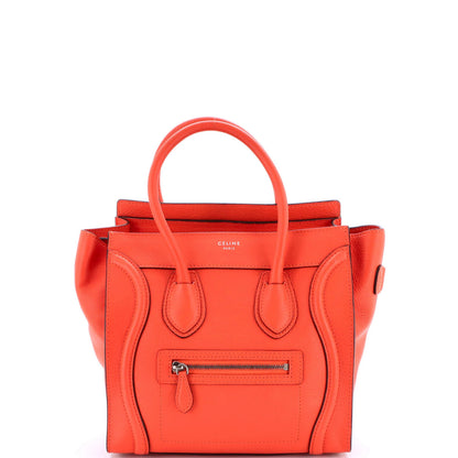 Celine Luggage Bag Grainy Leather Micro