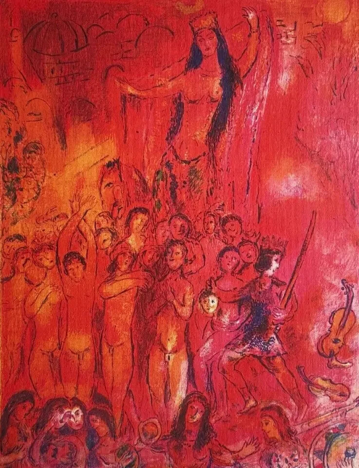 Marc Chagall Lithograph Coa Signed Hand Numbered Limited