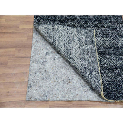 2'7"X8' Onyx Gray Hand Knotted Kohinoor Herrita Wool Runner Oriental Rug