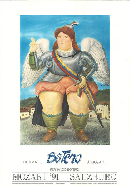 Fernando Botero Mozart '91 Salzburg " Lithograph
