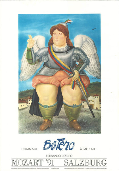 Fernando Botero Mozart '91 Salzburg " Lithograph
