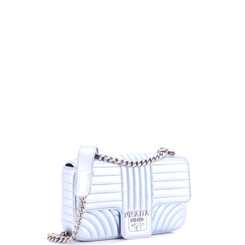 Prada Chain Flap Shoulder Bag Diagramme Quilted Leather Medium