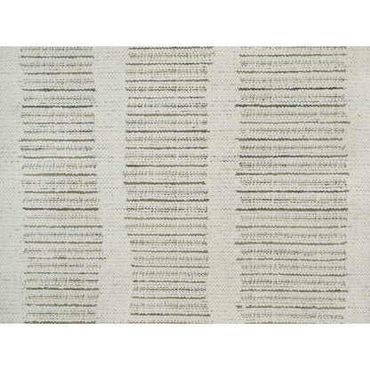 5'9"X5'9" Ivory Hand Woven Round Rug Flat Weave With Pile Natural Wool