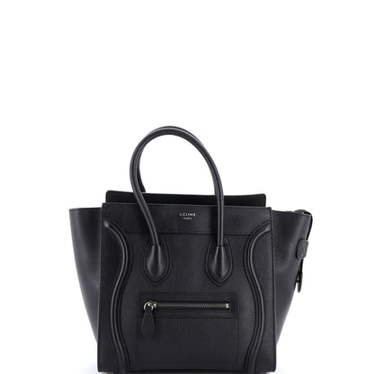 Celine Luggage Bag Grainy Leather Micro