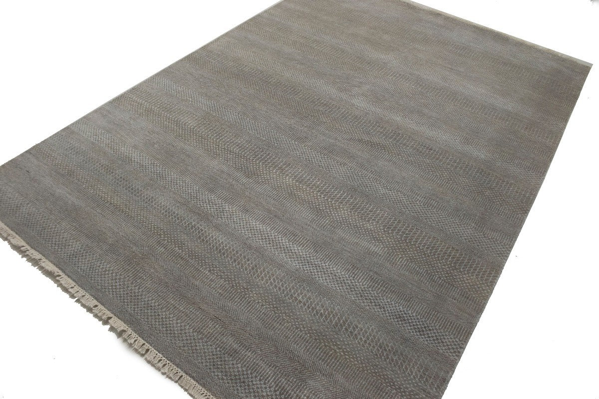 ft Modern Khaki Grass Style Hand-Knotted Wool Oriental Rug Home Decor Carpet 6X9