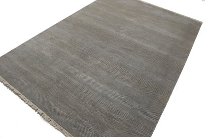 ft Modern Khaki Grass Style Hand-Knotted Wool Oriental Rug Home Decor Carpet 6X9