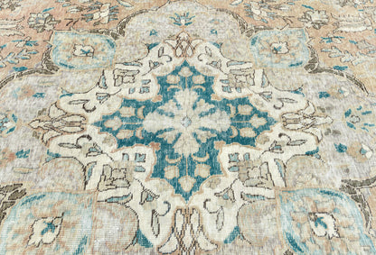 Semi-Antique Stone-Washed Oriental Rug Distressed