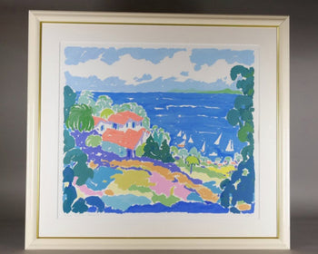 John Botz - Laguna Beach ? Original Lithograph Signed Framed Numbered