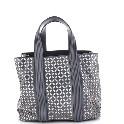 Alaia Side Snap Tote Laser Cut Leather