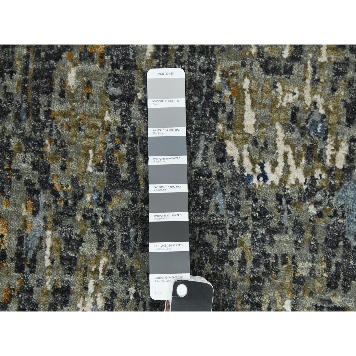 2'6"X20' Gray Soft Wool Hand Knotted Abstract Design Xl Runner Rug