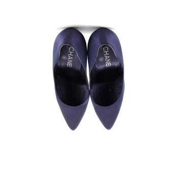 Chanel Women'S Pointed Toe Pumps Satin And Lucite