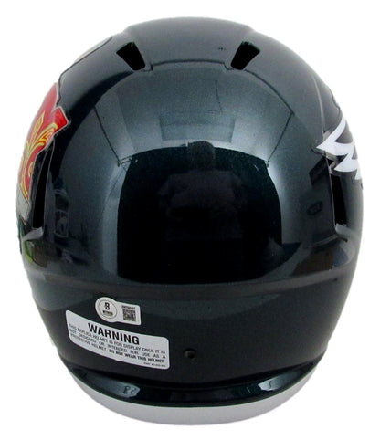 Zack Baun Signed Green Full Size Replica Sb Lix Champions Helmet Beckett 198924