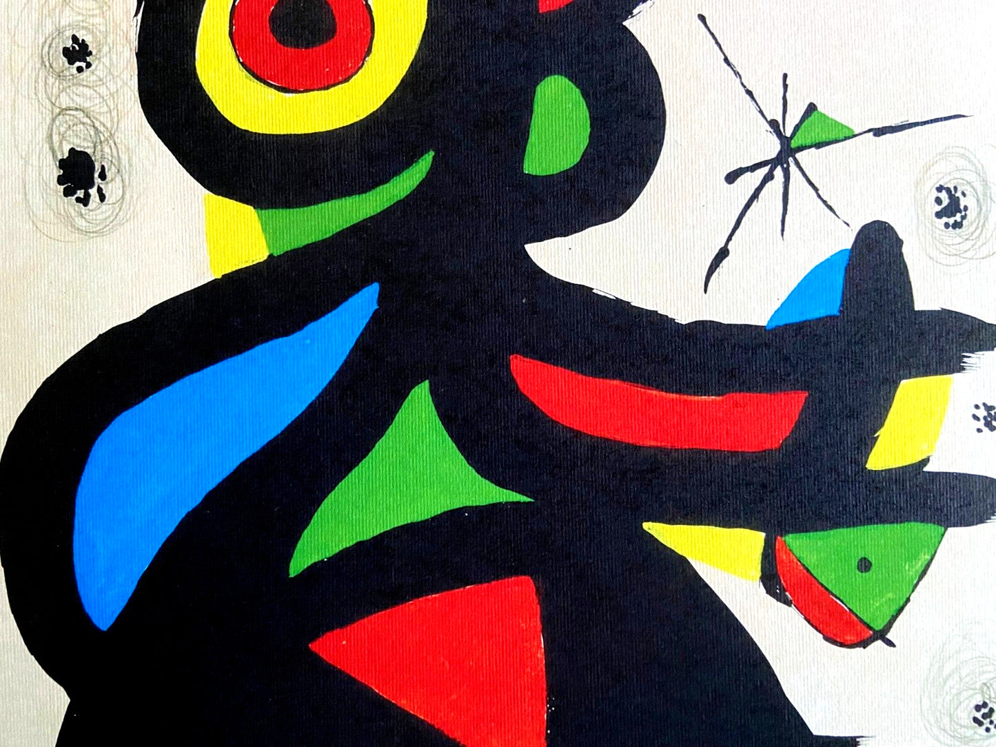 Joan Mir Lithograph 1980, Poligrafa Barcelona, Signed Op: Jacques Dupin