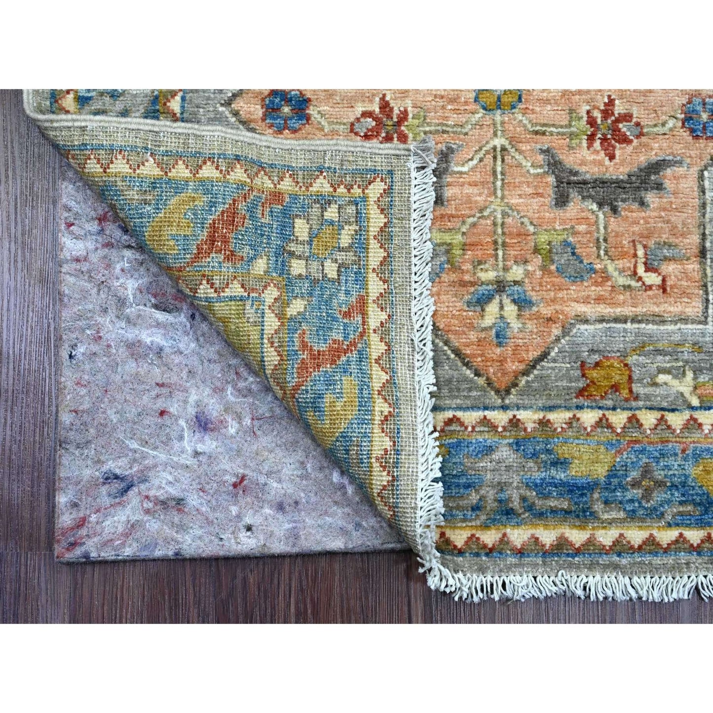 2'8"X10'2" Gray Caucasian Akstafa Design Hand Knotted All Wool Runner Rug