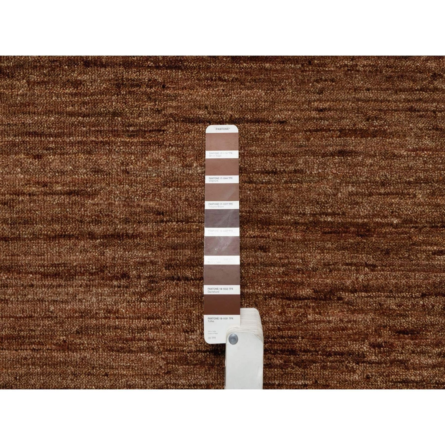 8'2"X10' Chocolate Brown Plain Solid Design 100% Wool Hand Knotted Rug