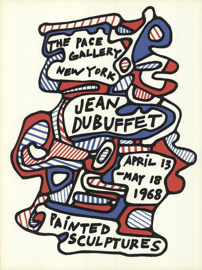 Jean Dubuffet Painted Sculptures " Lithograph Modernism
