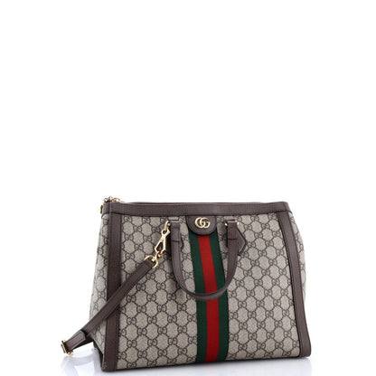 Gucci Ophidia Top Handle Tote Gg Coated Canvas Medium