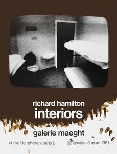 Brow RICHARD HAMILTON Interiors 31.5" x 23.5" Poster 1981 Pop Art Black & White