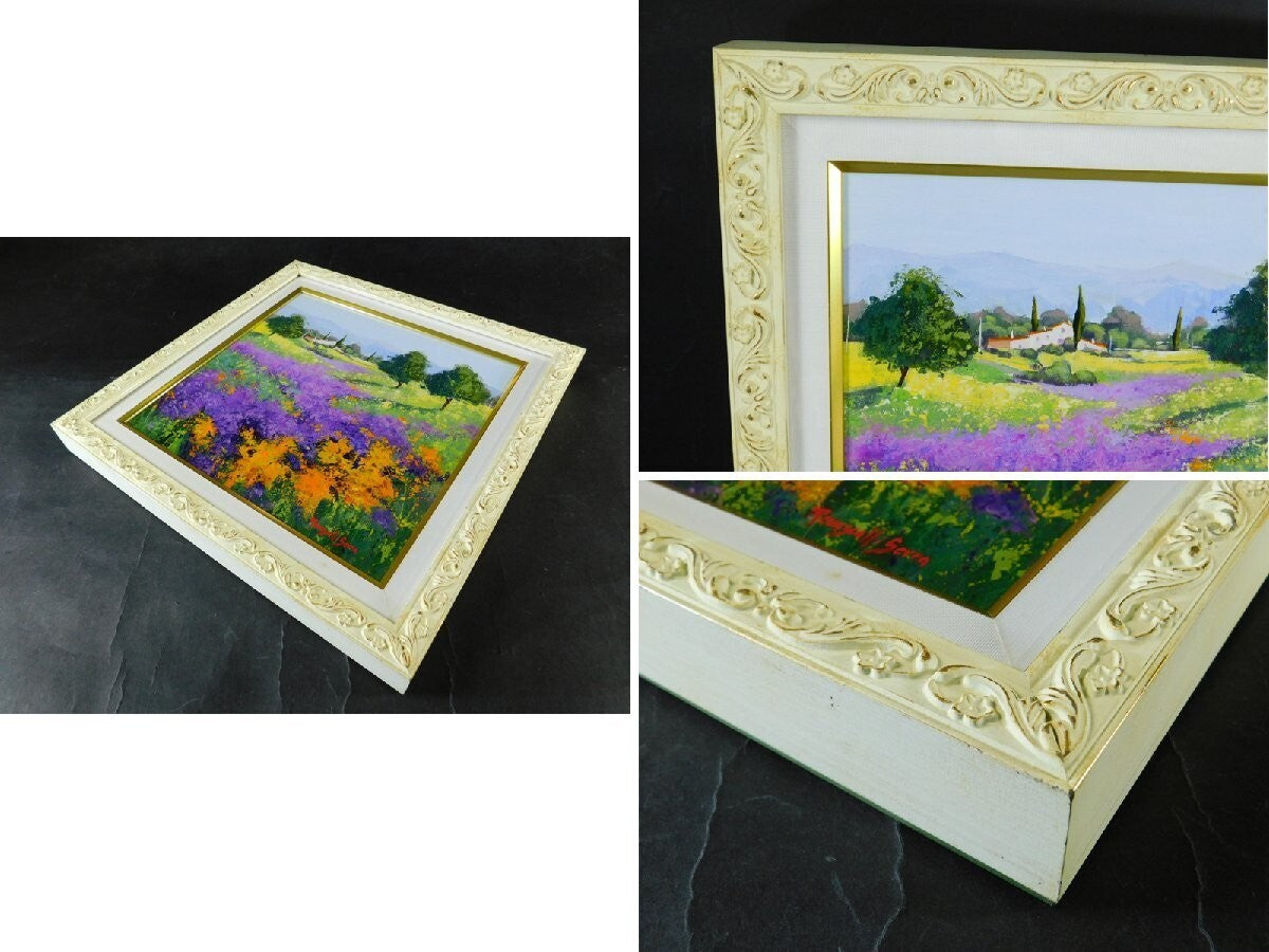 Revascalli Serra Signed Landscape Oil Painting Framed 15.4 In X 15.4 In