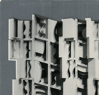 No Text 13" x 13.75" Foil Print 1977 - LOUISE NEVELSON At Pace Columbus (Silver)