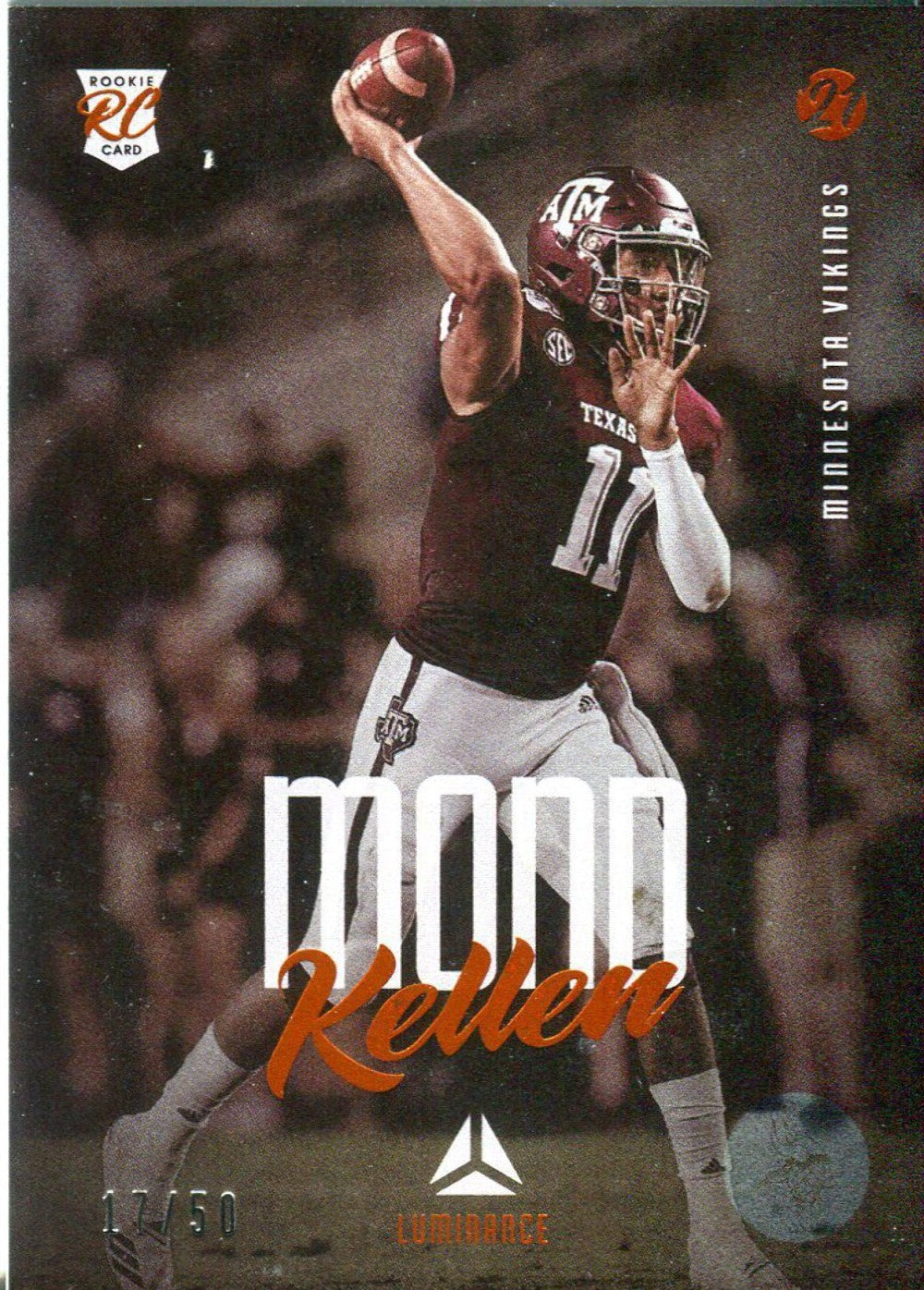 Kellen Mond 2021 Panini Luminance Rookie Card