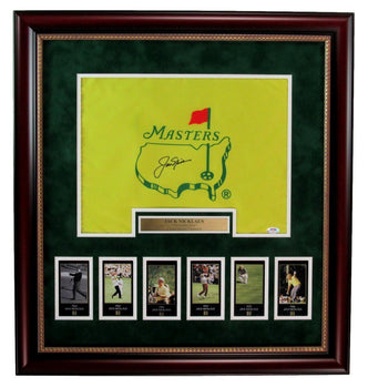 Jack Nicklaus Autographed Masters Flag With Card