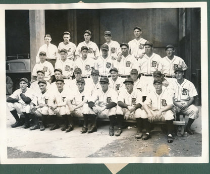 1934 Detroit Tigers Team 6.5X8.5 B/W Wire/Press Team Photo 150733