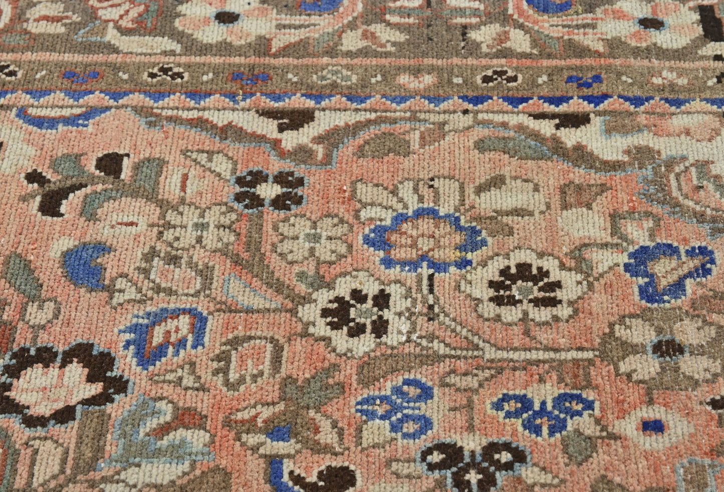 Semi-Antique Vintage Oriental Runner Rug Floral