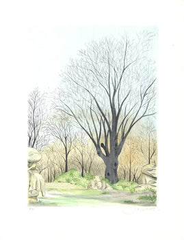 Borris Saillart Barren Tree Signed 