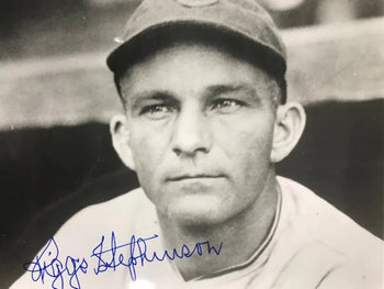 Riggs Stephenson Autographed Black & White 8X10 Baseball Photo