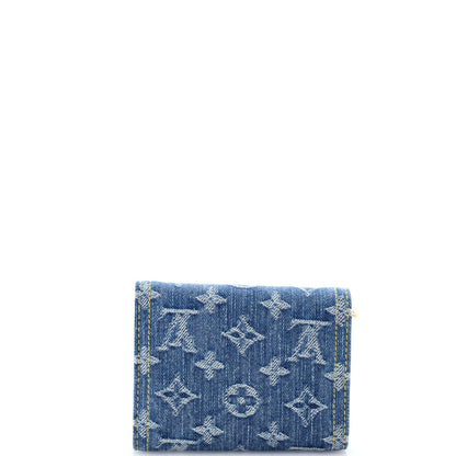 Louis Vuitton Victorine Wallet Lv Remix Monogram Denim
