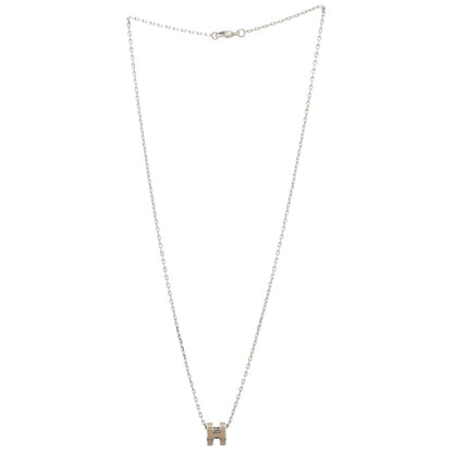 Hermes Pop H Pendant Chain Necklace Metal And Enamel Mini