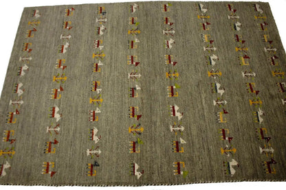 Handmade Tribal Oriental Area Rug Brownish Gray