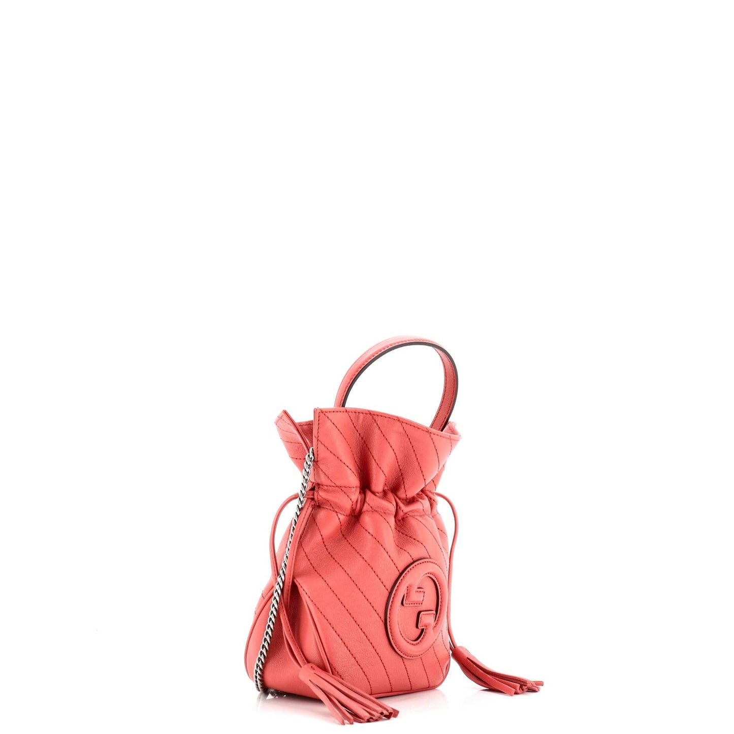 Gucci Blondie Nm Bucket Bag Diagonal Quilted Leather Mini