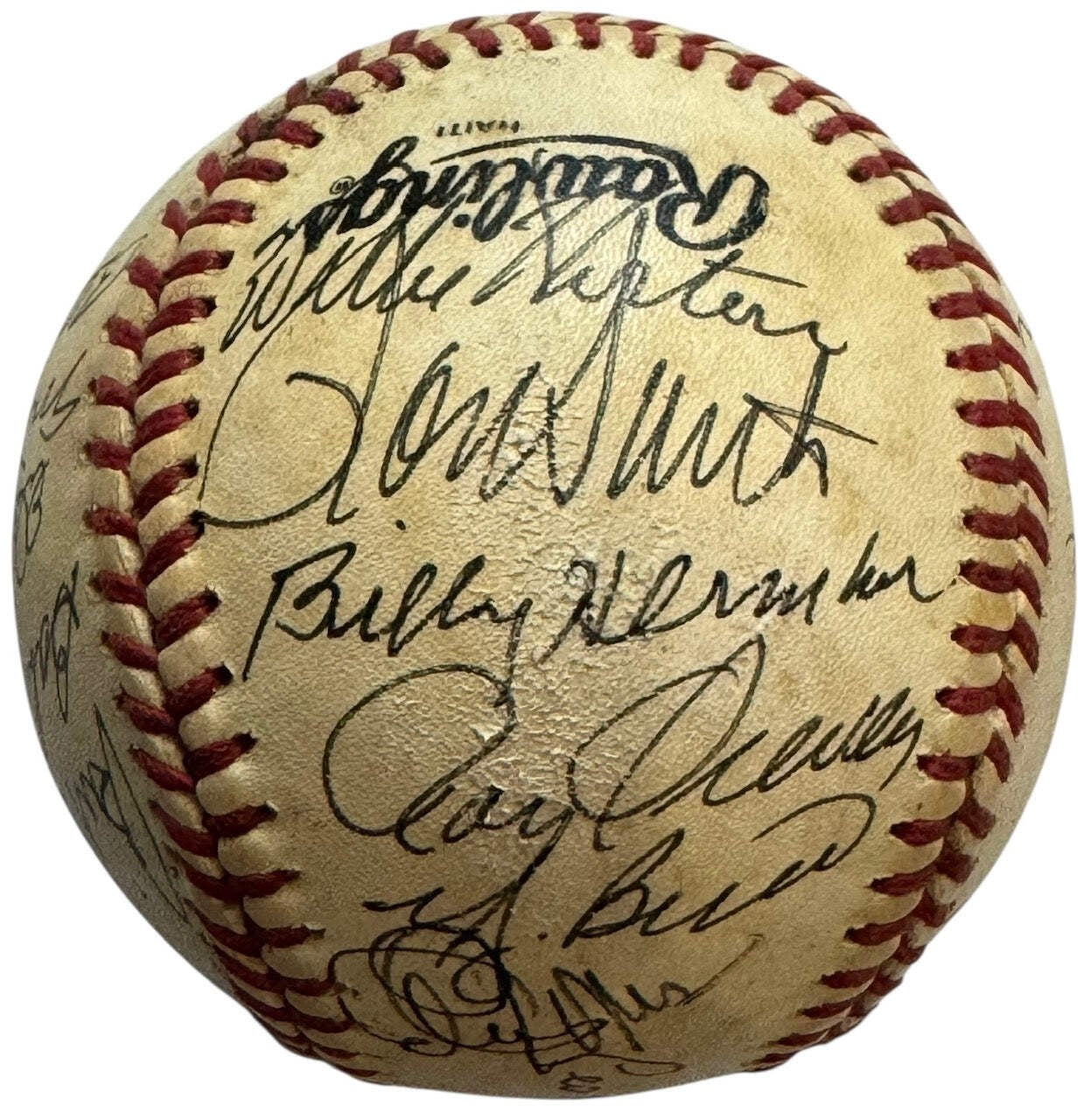 Old Timers Autographed Official National League Baseball