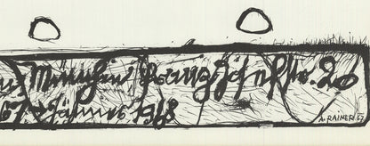 Arnulf Rainer Pintorarium " Lithograph Contemporary Black & W