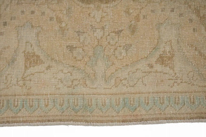 Antique Hand-Knotted Wool Oriental Area Rug Beige