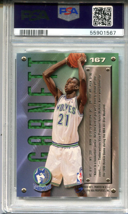 Kevin Garnett 1995 Fleer Metal #167 Psa Gem Mt 10 Card